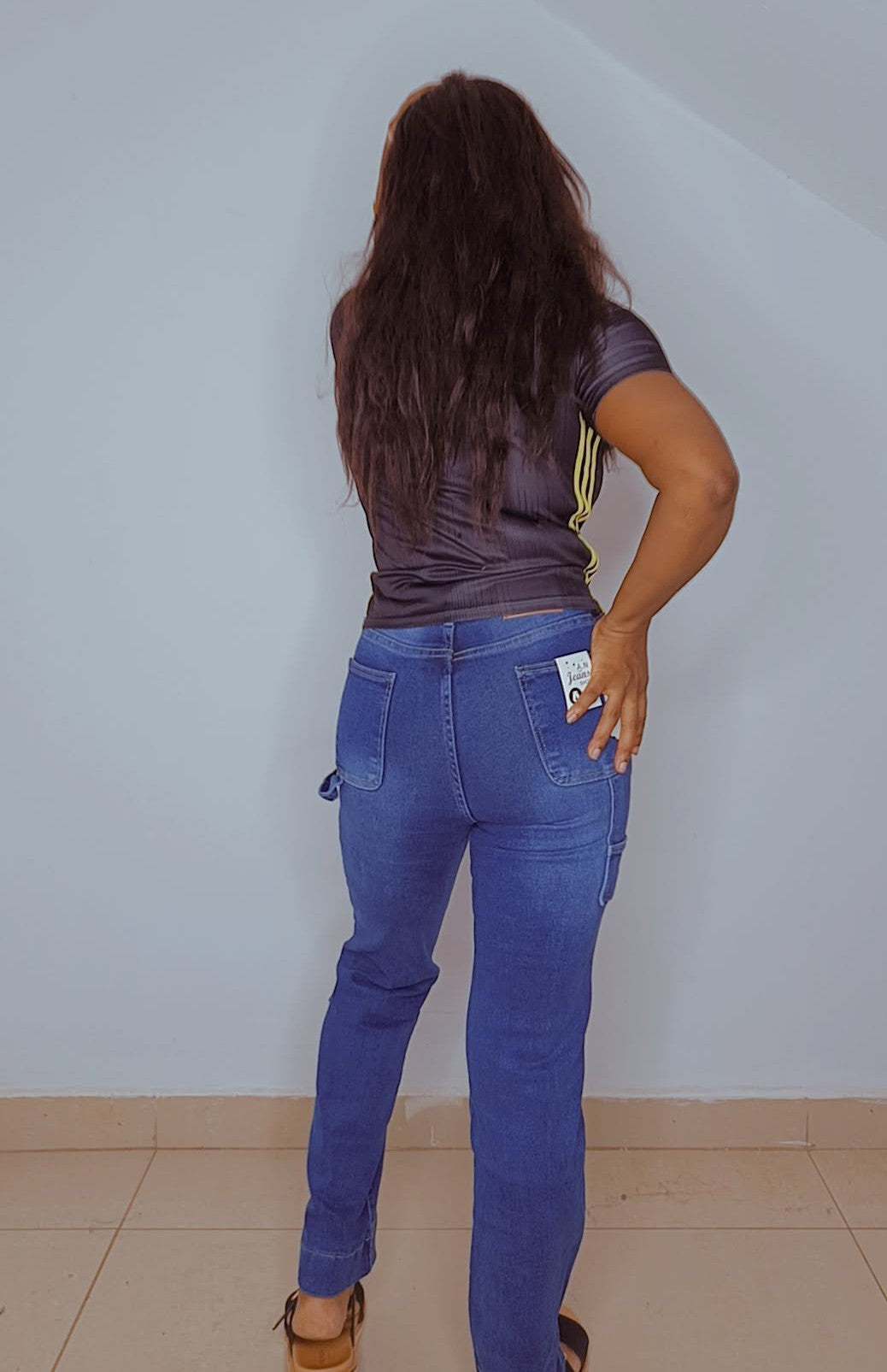 Blue plain jeans