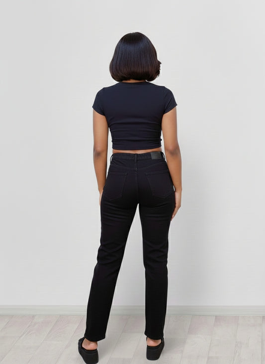 Black and pink jeans