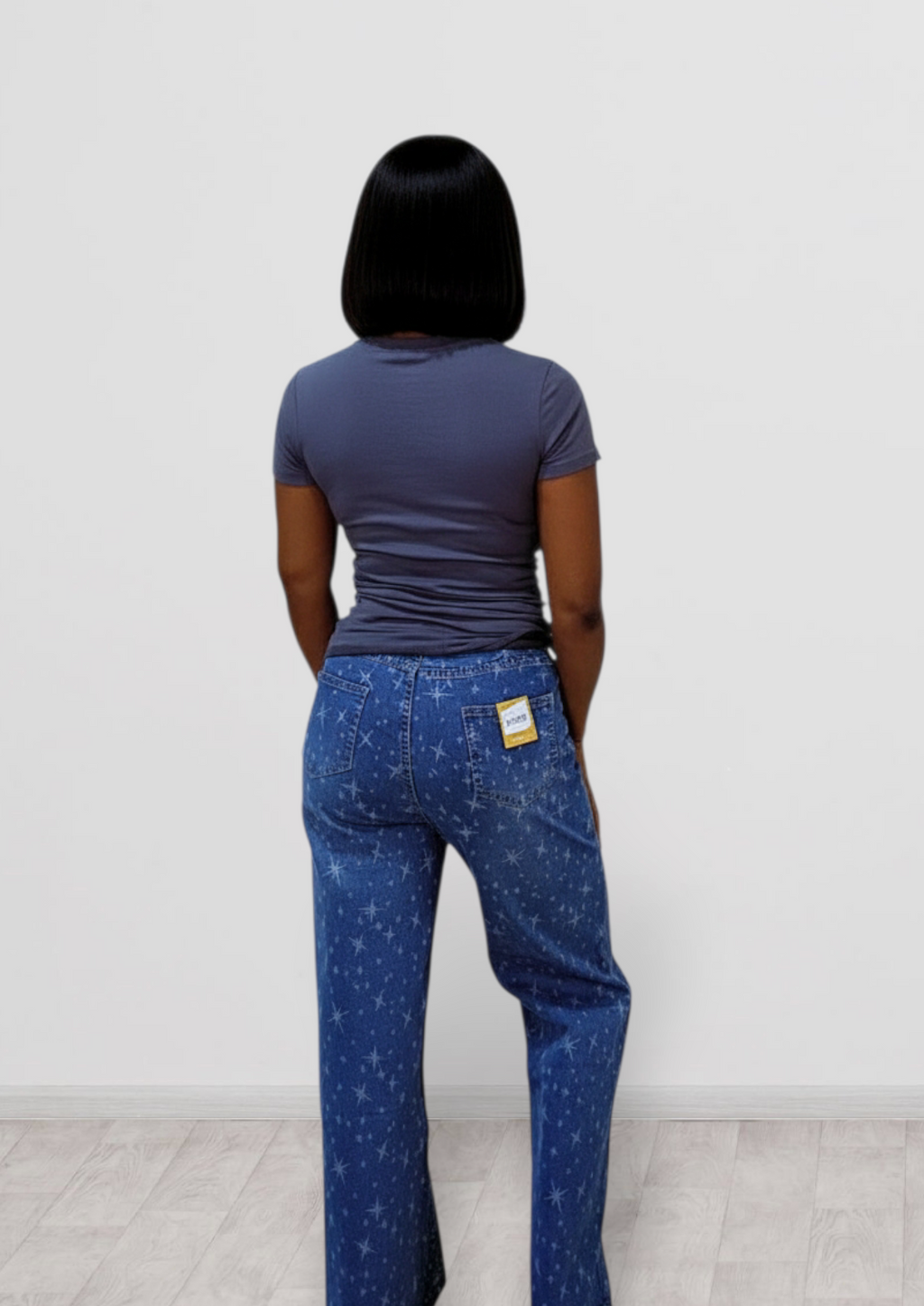 Star-Print Baggy Jeans