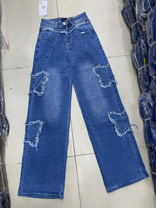 Butterfly baggy jeans